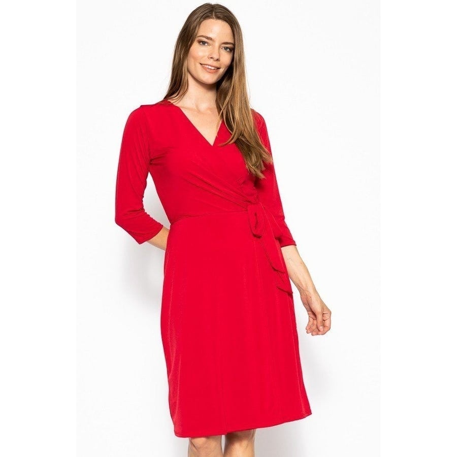 Midi 3/4 Sleeve Dress Image 1