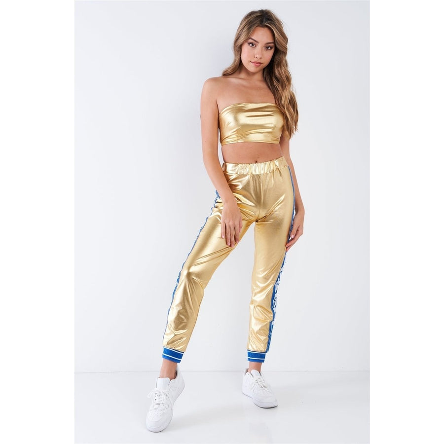 Metallic Gold Toxic Girl Strapless Track Set Image 1