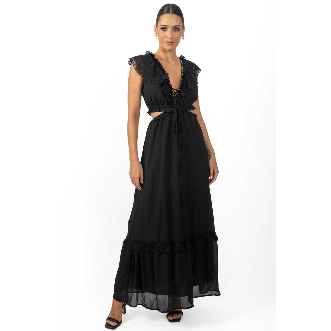 Miah Maxi Womens Dress Black Image 1