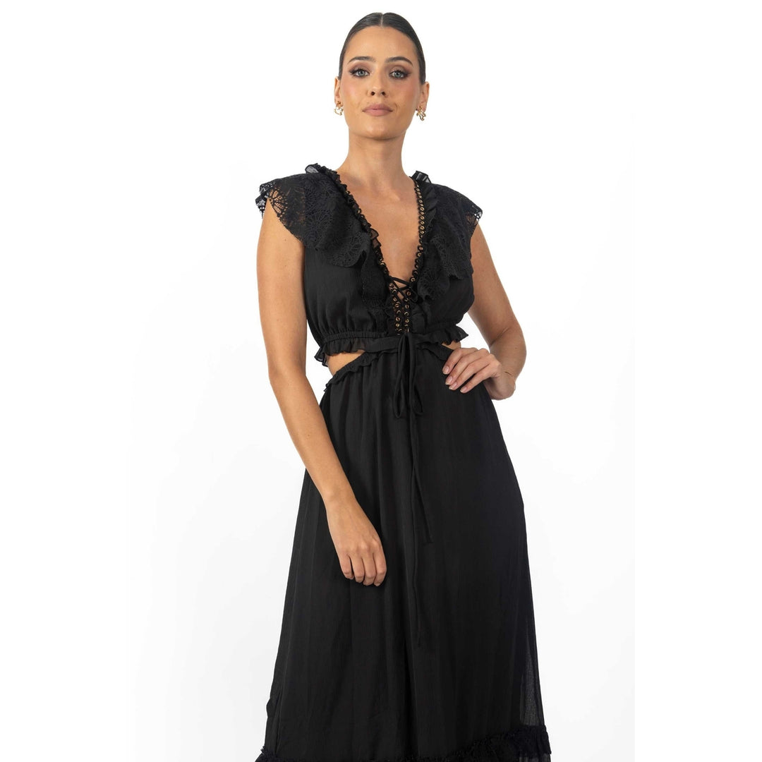 Miah Maxi Womens Dress Black Image 2