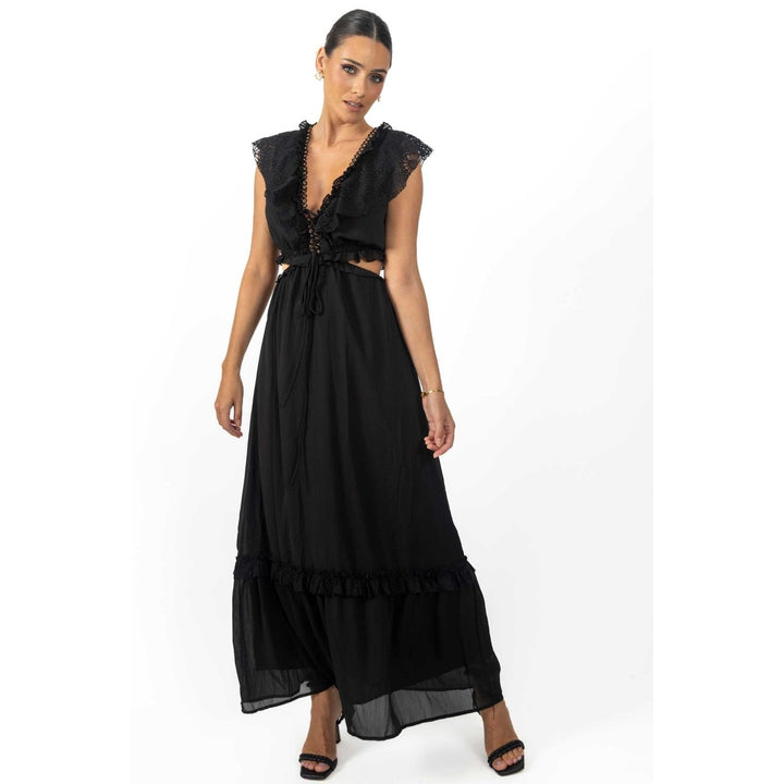 Miah Maxi Womens Dress Black Image 4