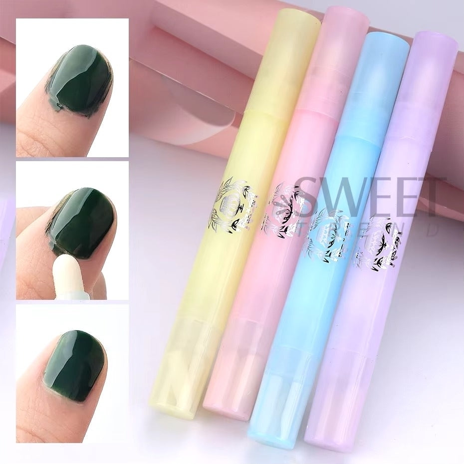 2pcs Nail Art Polish Corrector Removal Pen Replacement Tips Cleaner Tools Image 2