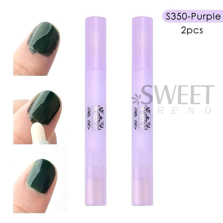 2pcs Nail Art Polish Corrector Removal Pen Replacement Tips Cleaner Tools Image 8