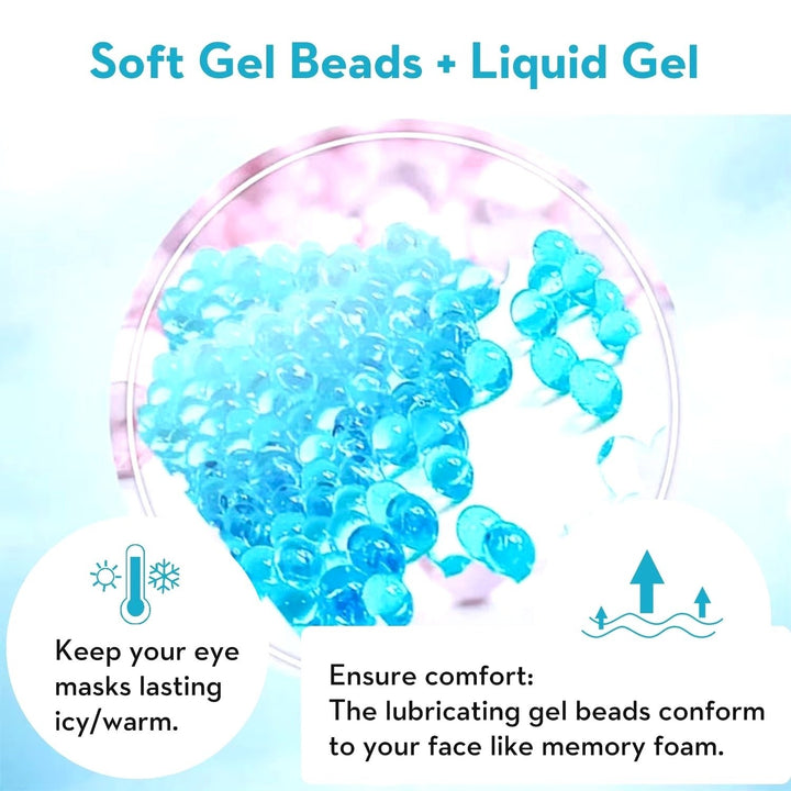 1PCS Gel Bead Cooling Eye Mask - Reusable Cold Compress Ice Pack for Sleeping Skincare Relief Image 4