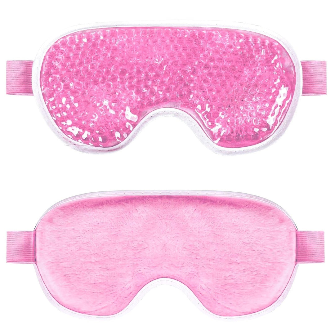 1PCS Gel Bead Cooling Eye Mask - Reusable Cold Compress Ice Pack for Sleeping Skincare Relief Image 7