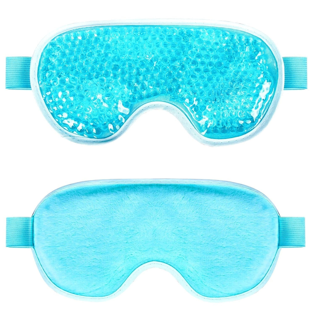 1PCS Gel Bead Cooling Eye Mask - Reusable Cold Compress Ice Pack for Sleeping Skincare Relief Image 1