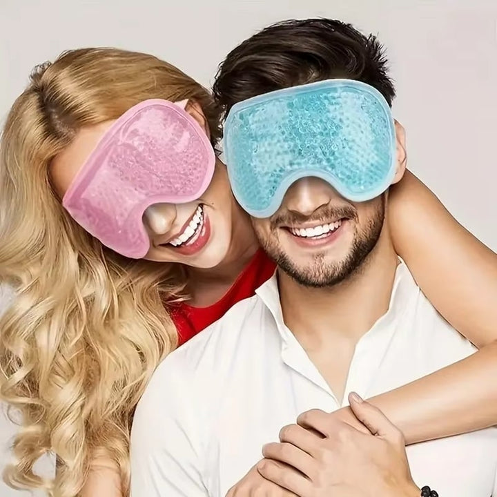 1PCS Gel Bead Cooling Eye Mask - Reusable Cold Compress Ice Pack for Sleeping Skincare Relief Image 11