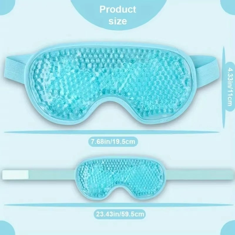 1PCS Gel Bead Cooling Eye Mask - Reusable Cold Compress Ice Pack for Sleeping Skincare Relief Image 12