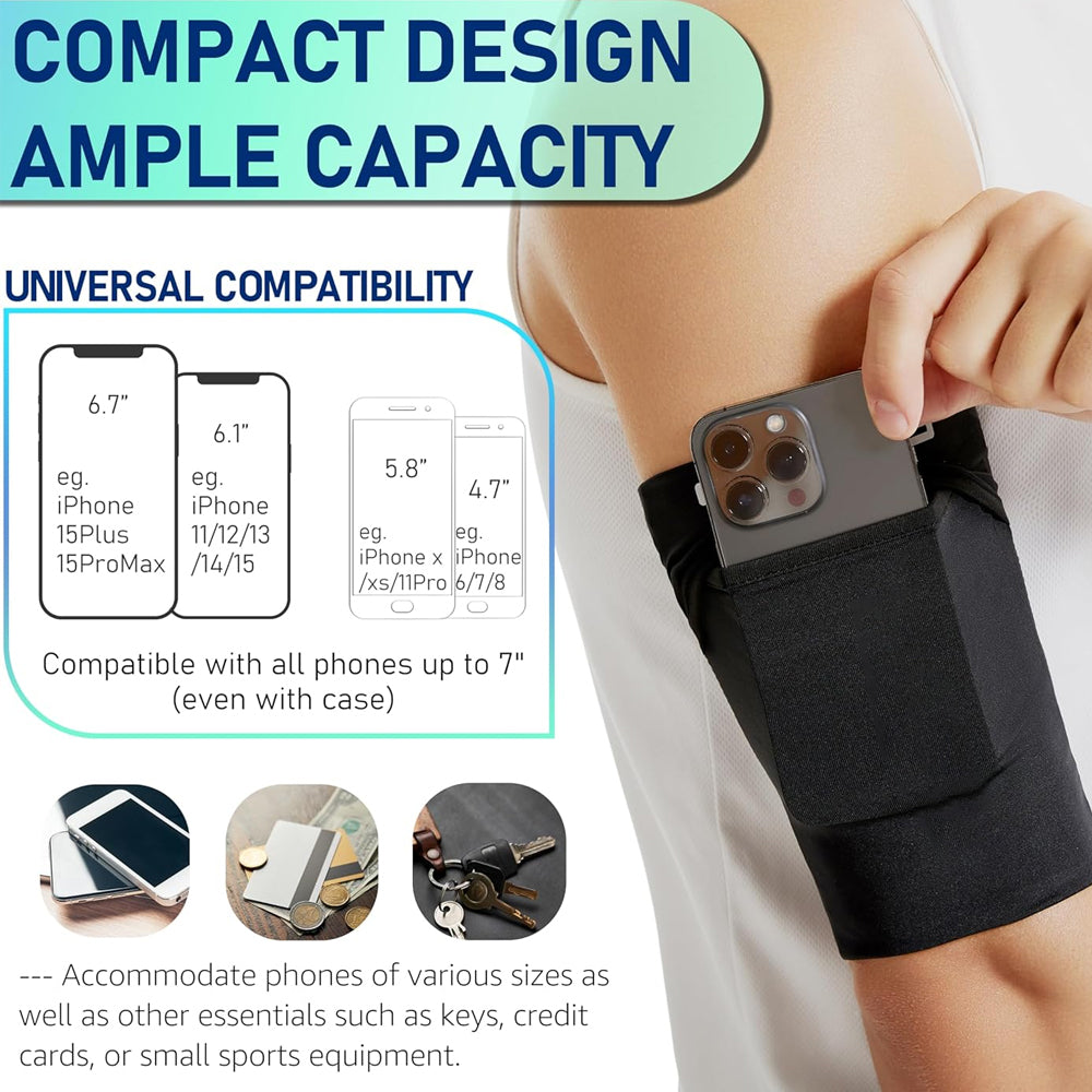 Sports Arm Bag Phone Holder for Running Cell Phone Arm Bands Phone Strap Armband Fits Phone Use for Walking Hiking Image 4