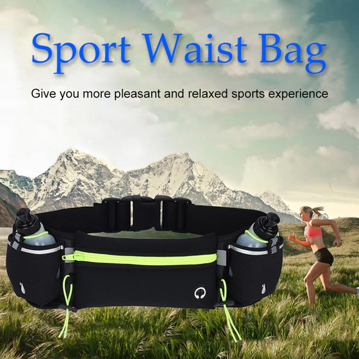 1Pcs Hydration Running Belt with Water Bottles for Men and Women  Running Water Bottles Water Resistant Pouch Fits All Image 1