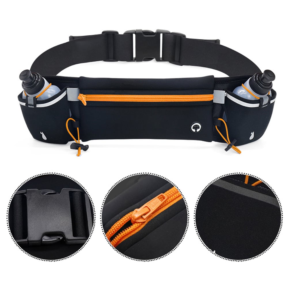 1Pcs Hydration Running Belt with Water Bottles for Men and Women  Running Water Bottles Water Resistant Pouch Fits All Image 7