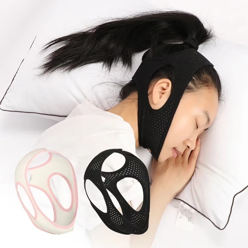 Anti-Snoring Chin Strap  Adjustable Snore Reduction Belt for Comfortable Sleep Unisex Sleep Aid Image 1