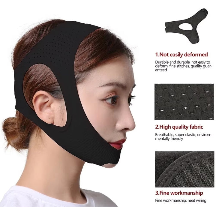 Anti-Snoring Chin Strap  Adjustable Snore Reduction Belt for Comfortable Sleep Unisex Sleep Aid Image 3