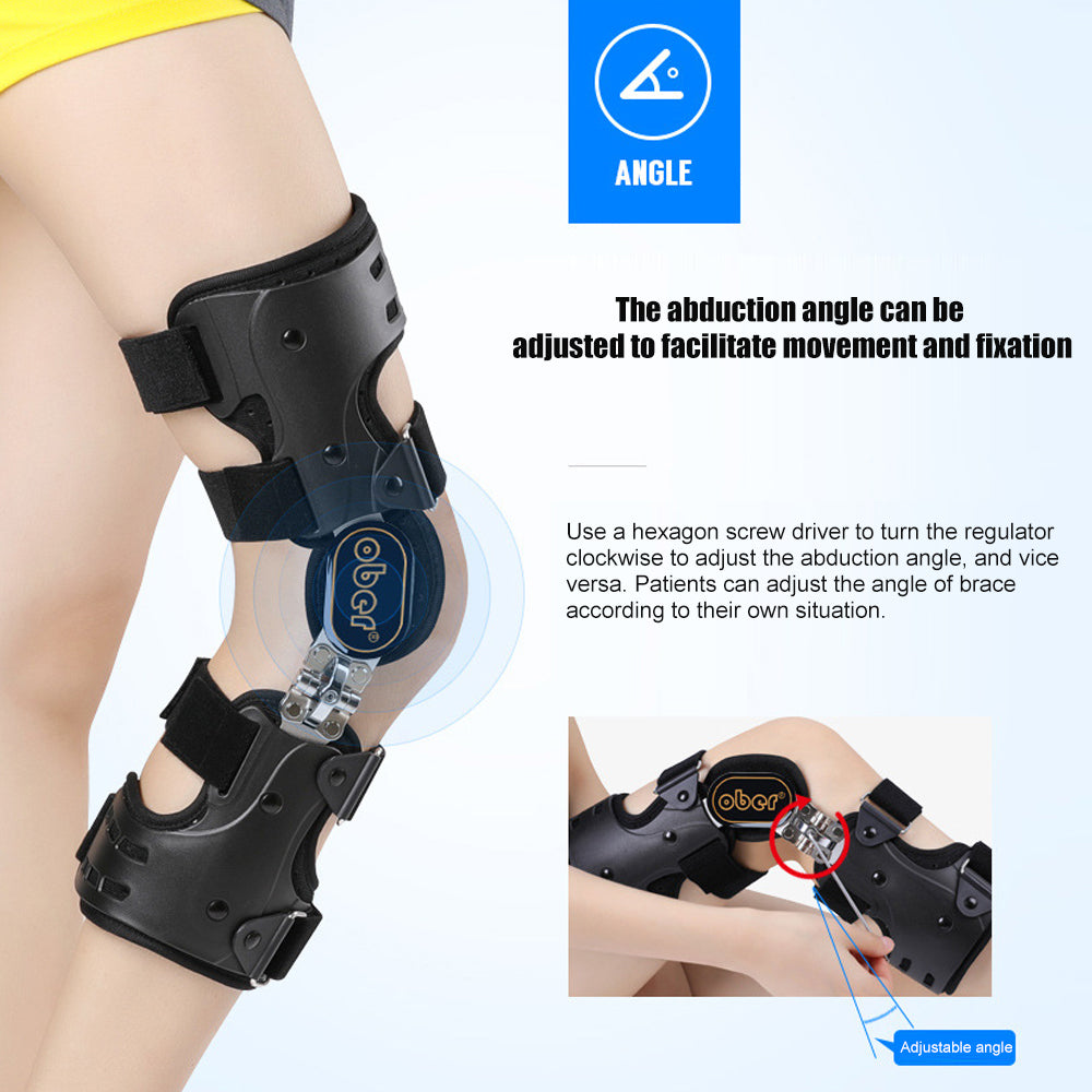 ROM Hinged Knee Brace Immobilizer Brace Leg Braces Orthopedic Patella Knee Support Orthosis,Adjustable for Left Leg Image 2