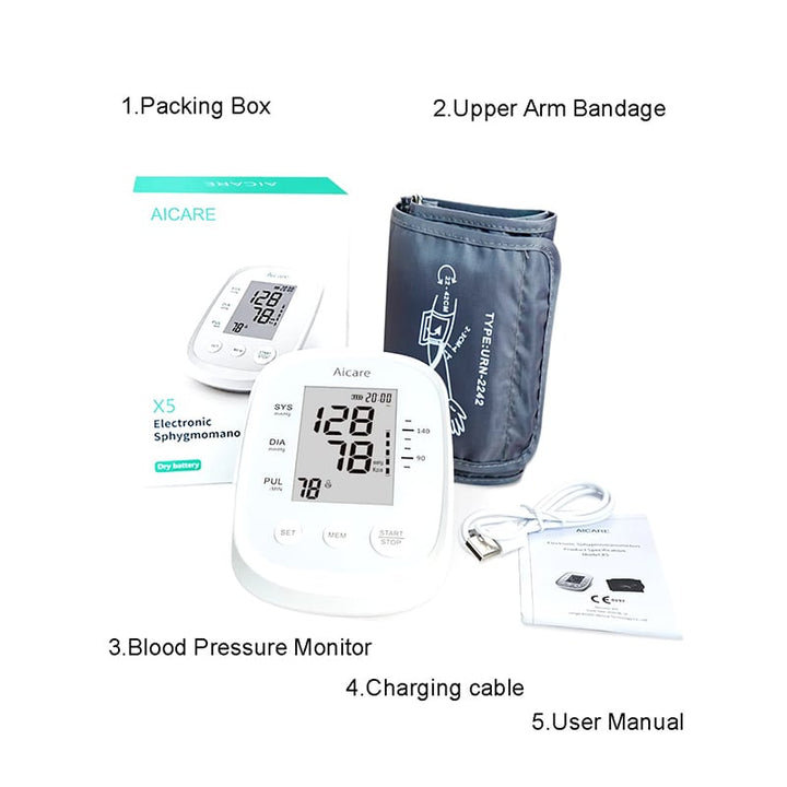 Digital Blood Pressure Monitor for Upper Arm  Automatic BP Meter with Pulse Detection Image 4