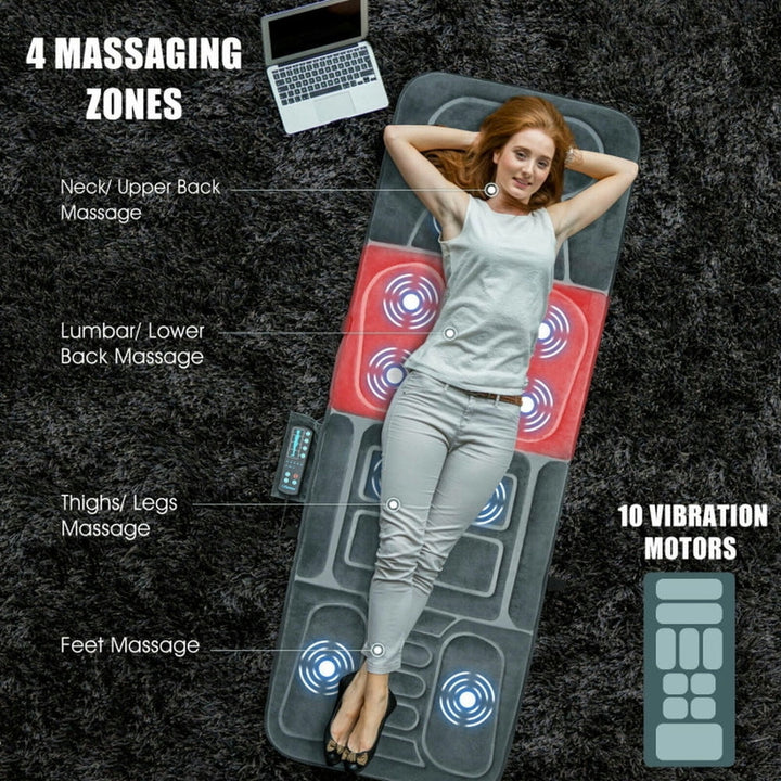 Hommoo Foldable Massage Mat with Heat and 10 Vibration Motors Image 6