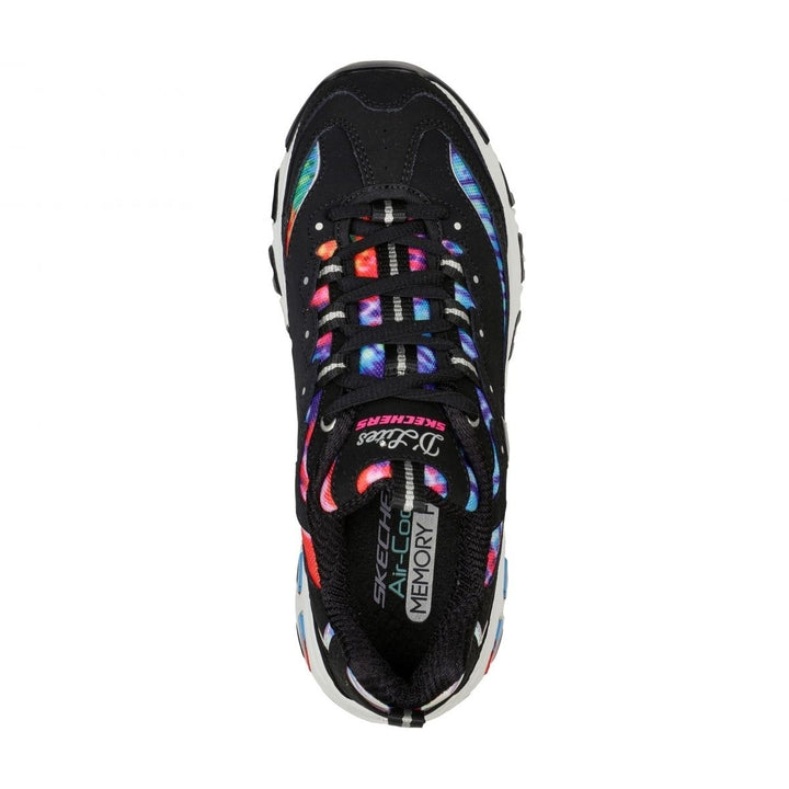 Skechers Womens DLites - Summer Fiesta Sneaker Black/Multi - 149015-BMLT BMLT Image 3