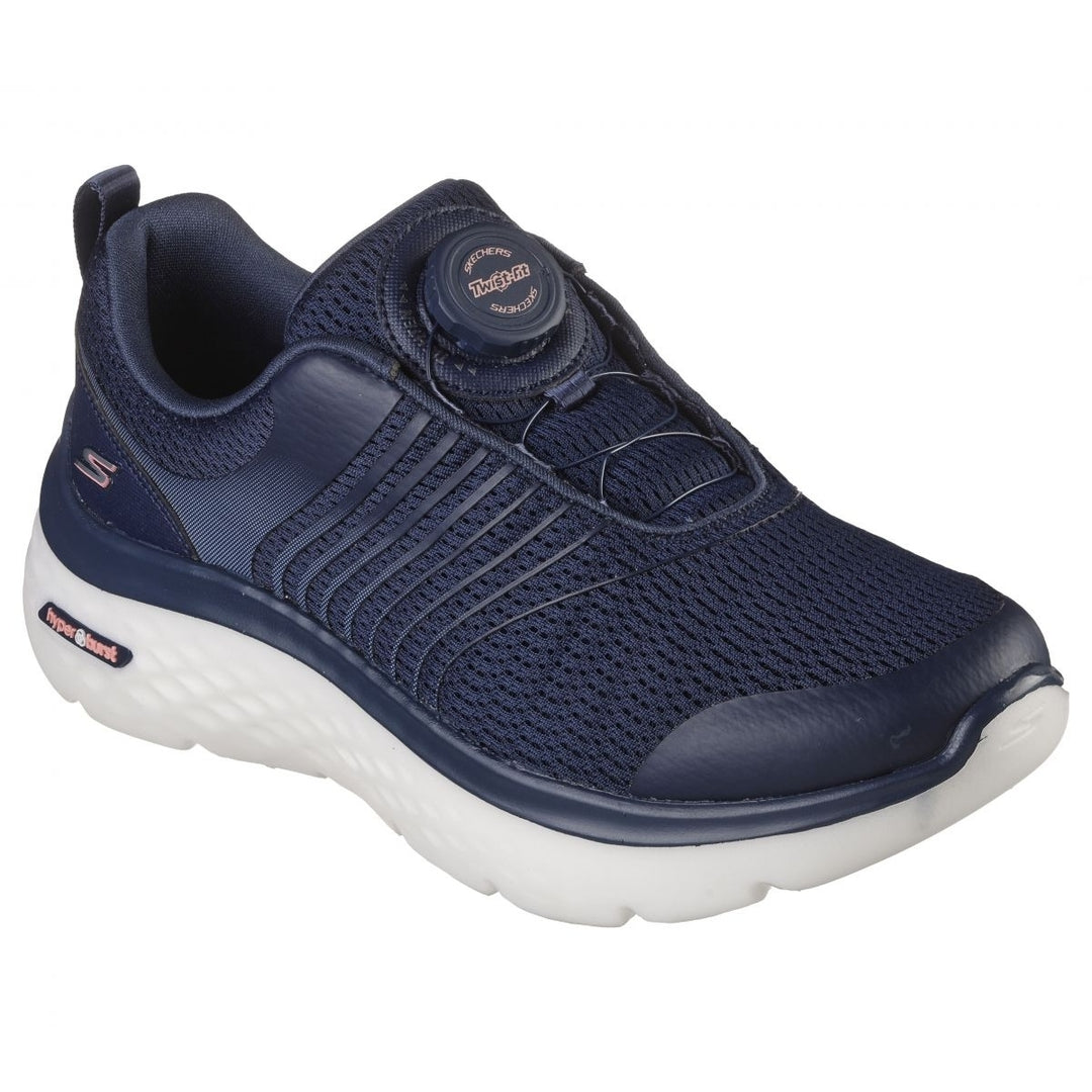 Skechers Womens Twist Fit: GO Walk Hyper Burst - Bold Outlook Sneaker Navy/Pink - 124594-NVPK NVPK Image 2