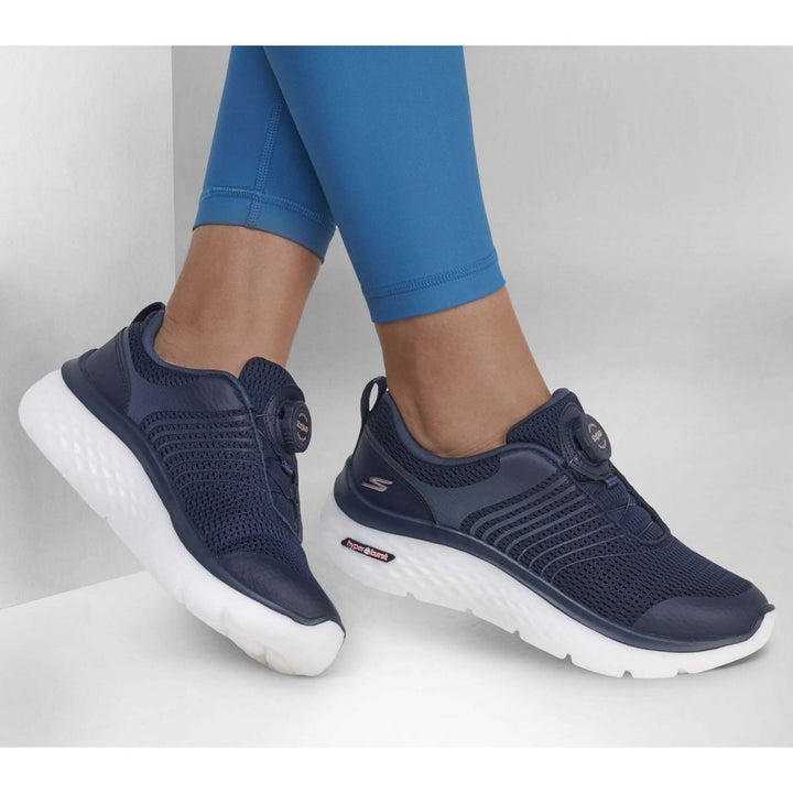 Skechers Womens Twist Fit: GO Walk Hyper Burst - Bold Outlook Sneaker Navy/Pink - 124594-NVPK NVPK Image 4