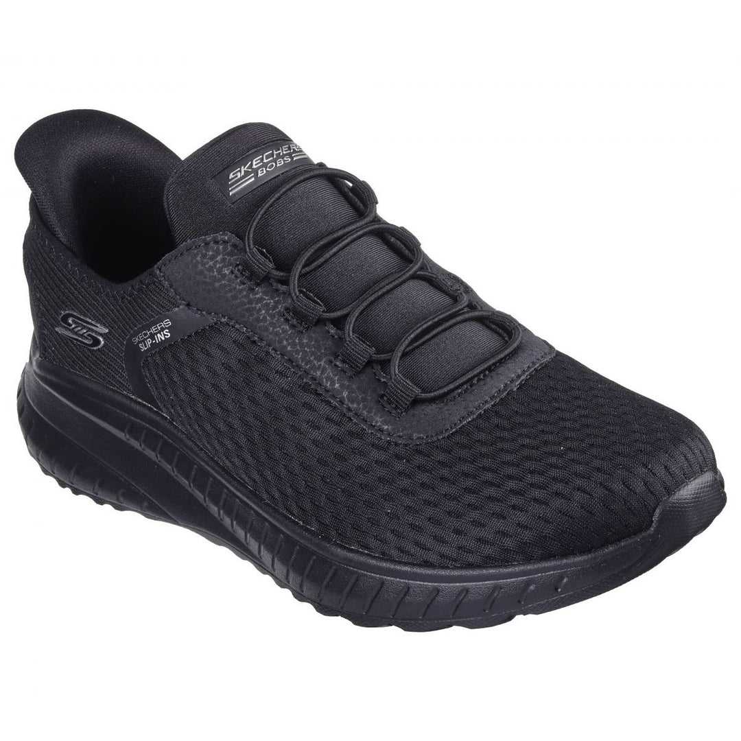 Skechers Womens Slip-ins: BOBS Sport Squad Chaos Black/Black - 117504-BBK BBK Image 2