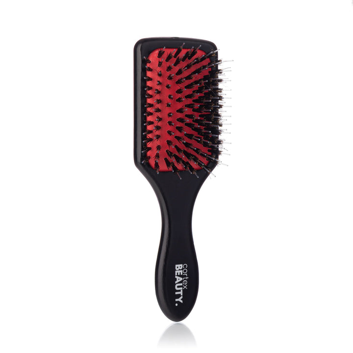 2.7" Professional Wooden Paddle Brush - Black Wood Image 2