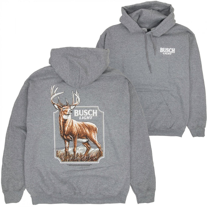 Busch Light Mountain Side Deer Front and Back Print Pull-Over Hoodie Image 1