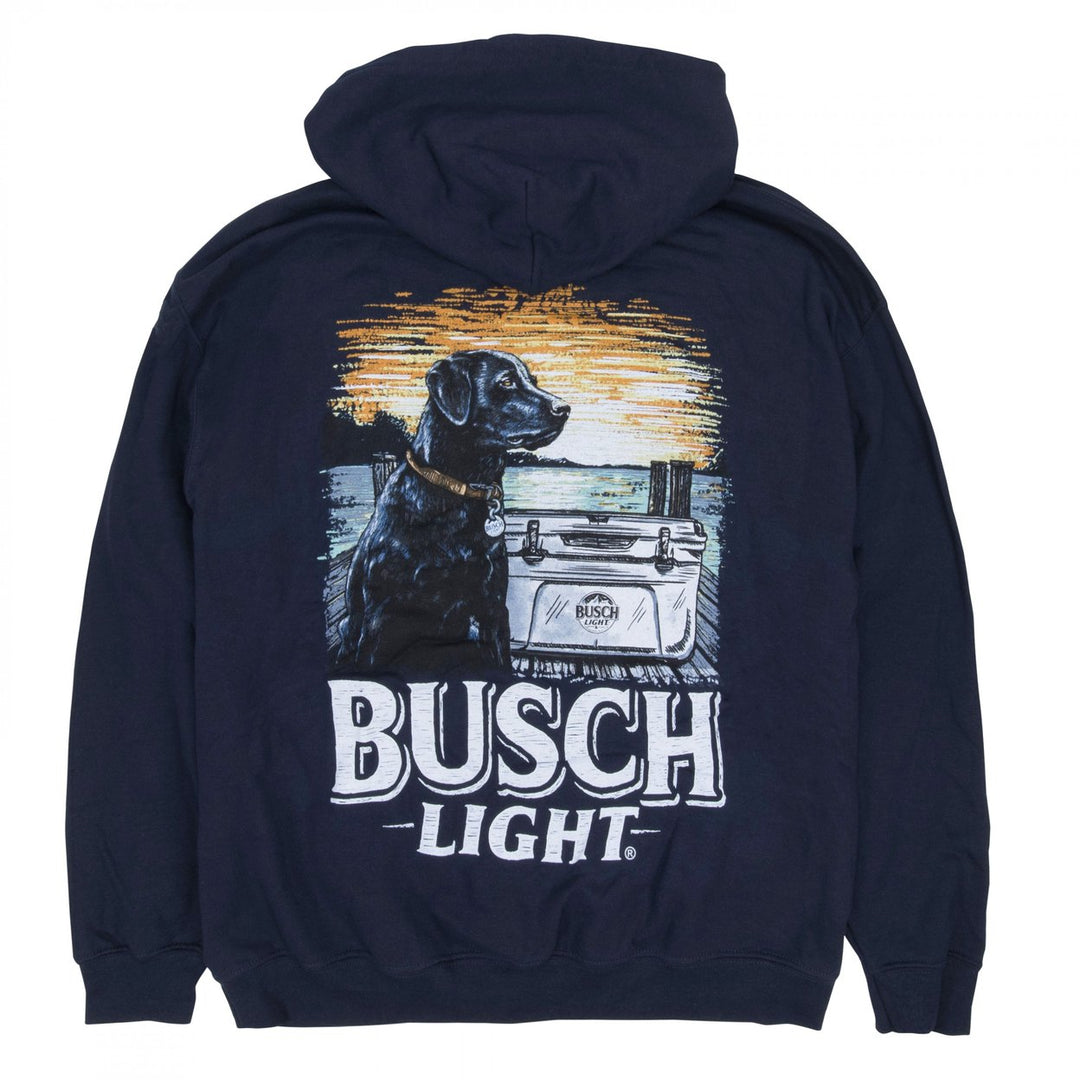 Busch Light Dog Cooler Front and Back Print Pull-Over Hoodie Image 3