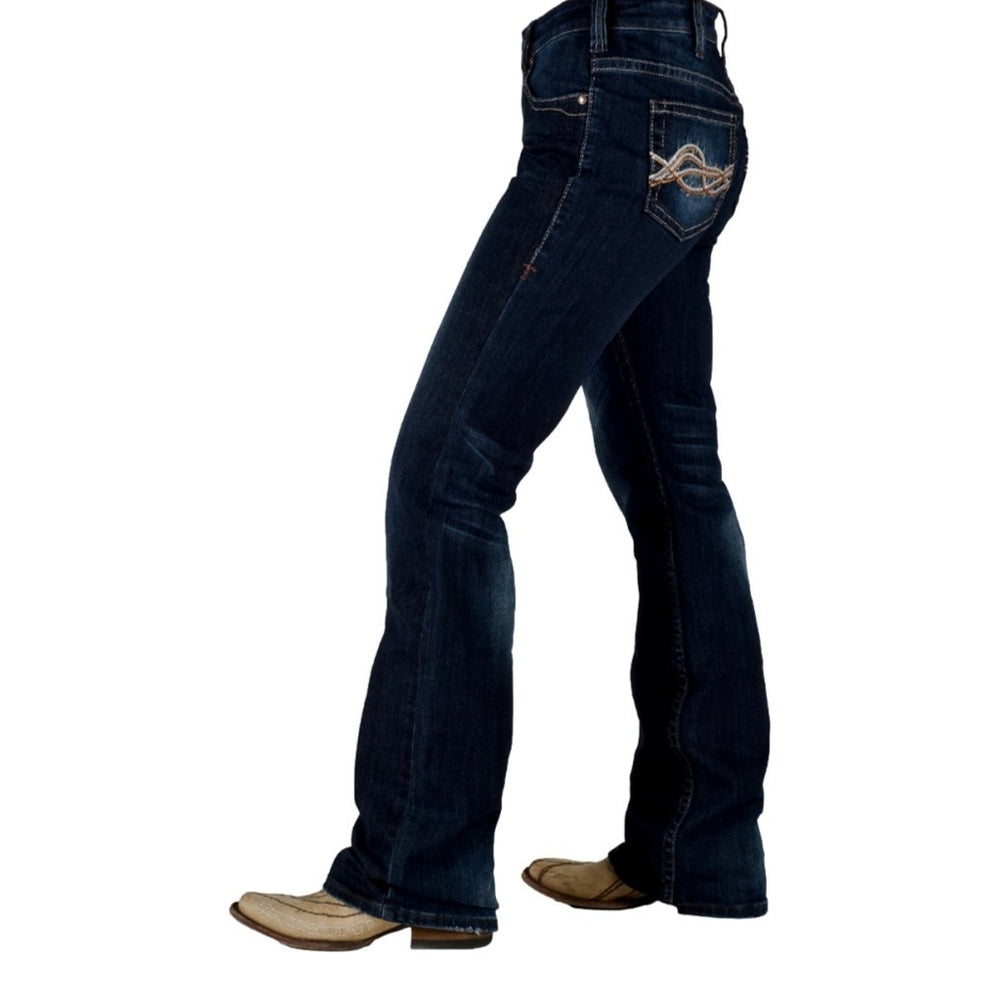 Cowgirl Tuff Western Jeans Womens Laredo Bootcut Dark Wash JLARDO Image 2