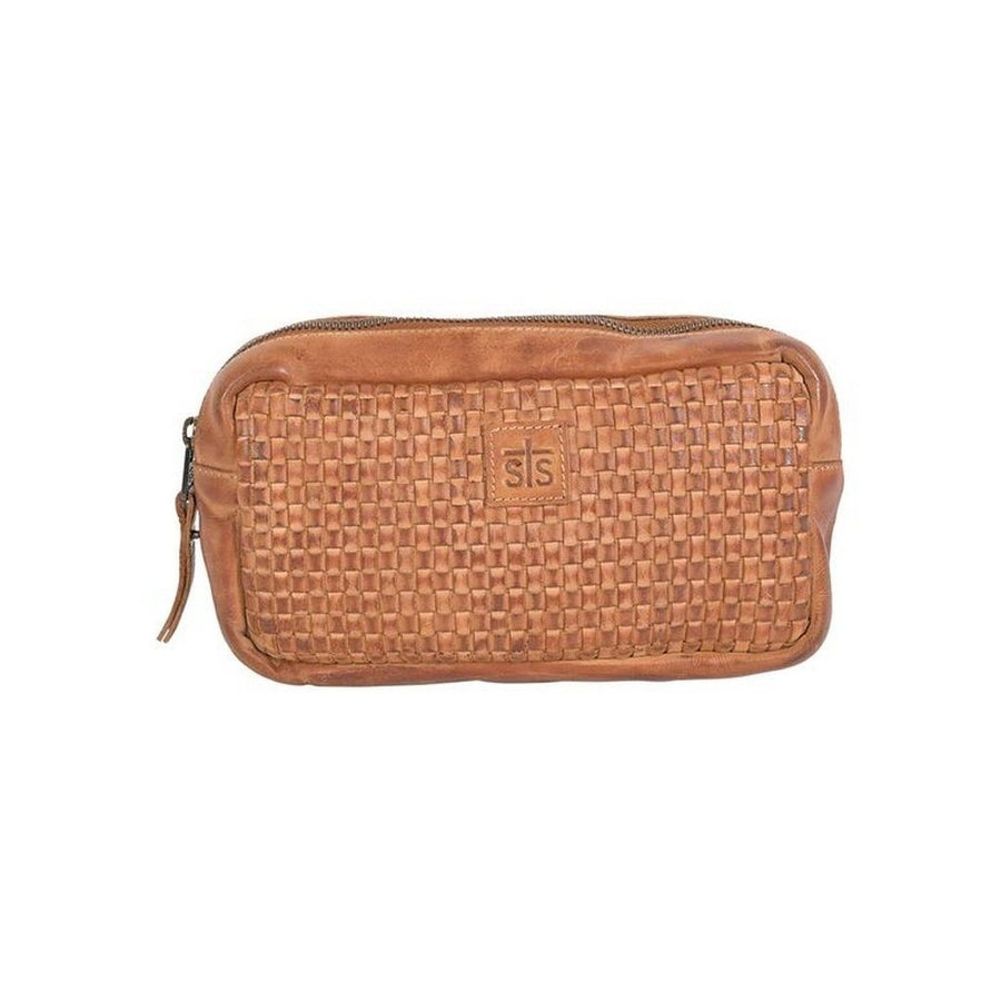 StS Ranchwear Western Cosmetic Bag Womens Zipper Woven Tan STS32307 Image 1