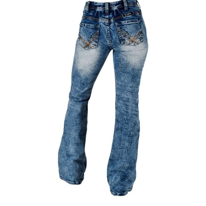 Cowgirl Tuff Western Jeans Womens Blazin Relaxed Medium Wash JBLAZN Image 4