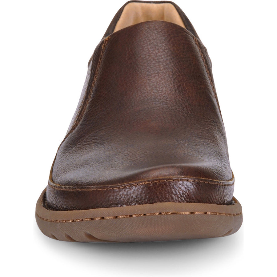 Born Mens Nigel Slip-On Dark Brown Leather - H48206 BROWN/DK BROWN Image 1