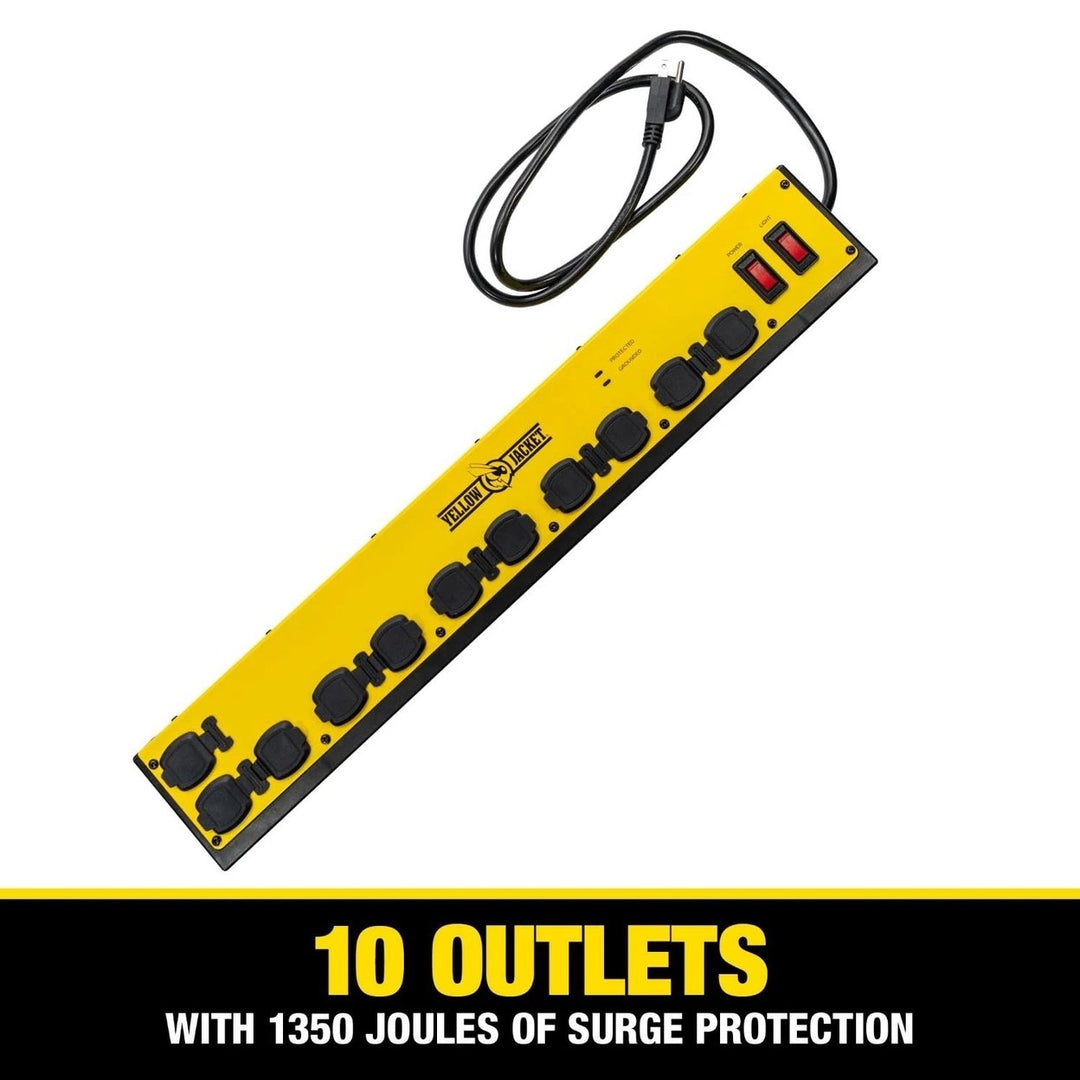 Yellow Jacket 10-Outlet Surge Strip with LED Light Image 1