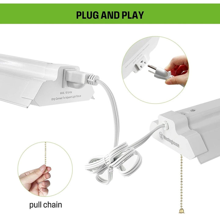 Westinghouse 4 5000 Lumen LED Shop Light White Finish Image 4