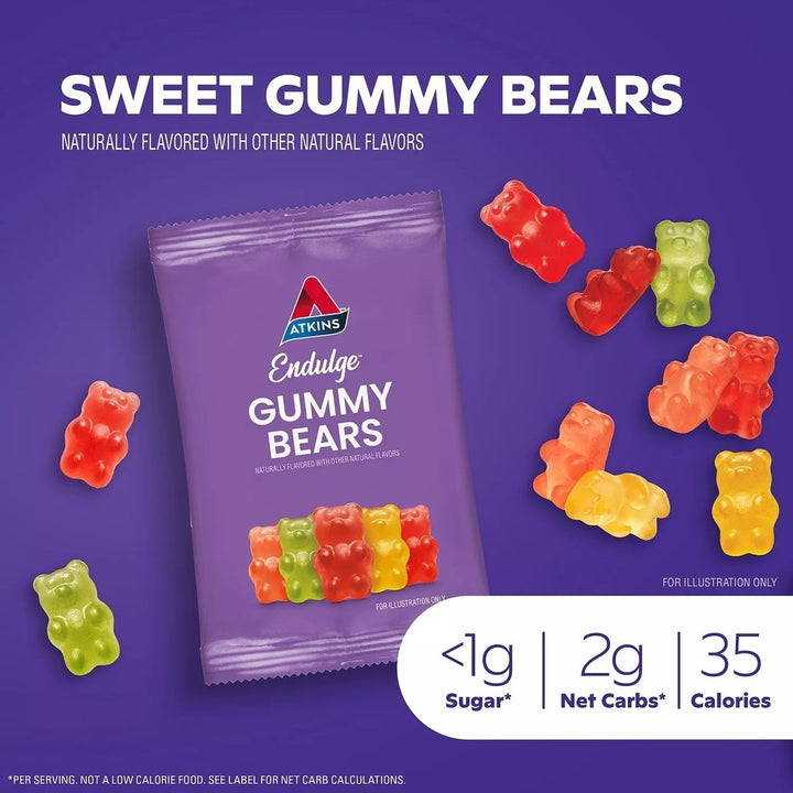 Atkins Endulge Gummy Bear Pieces Variety Pack 1.06 Ounce (Pack of 16) Image 4