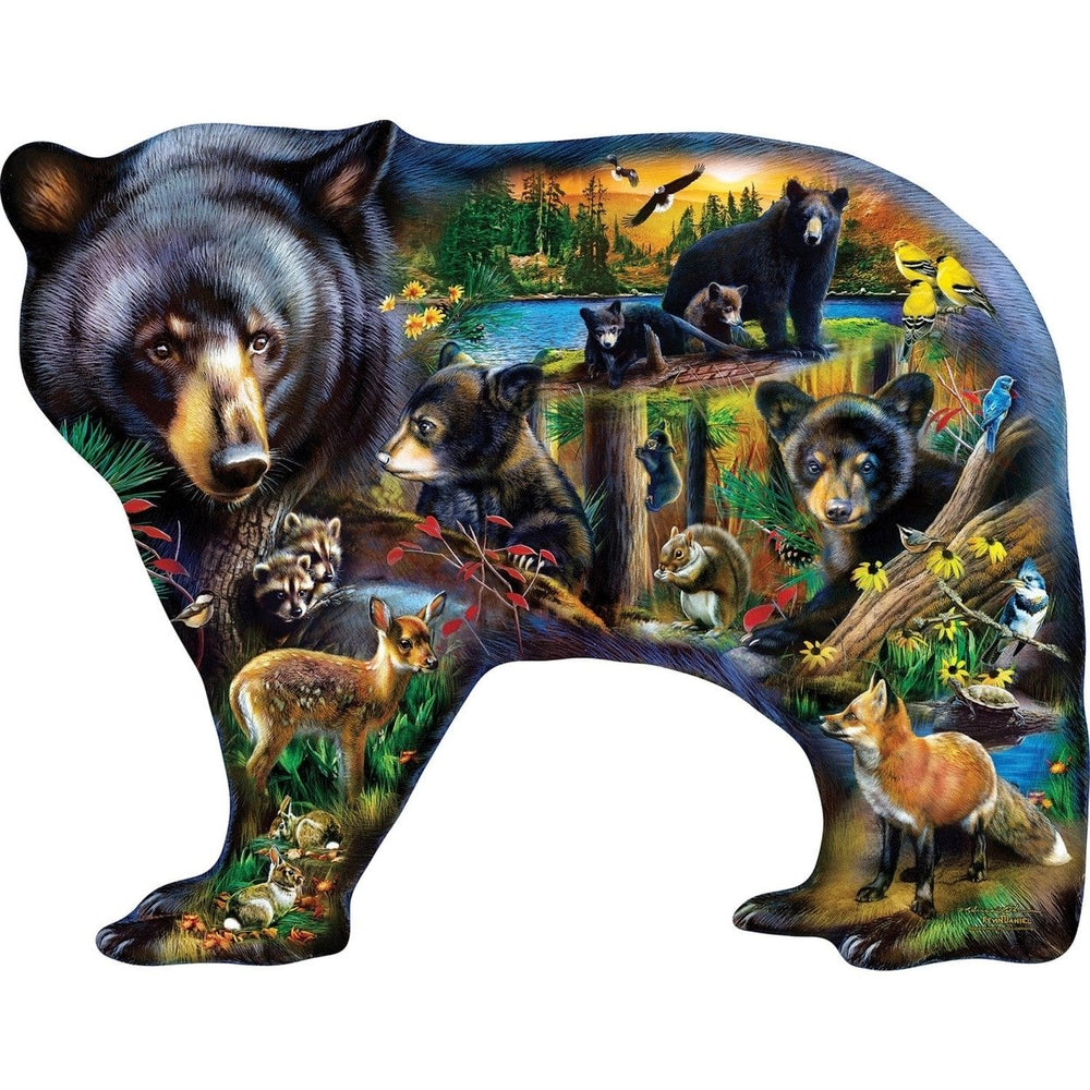 Contours - Wildlife of the Woods 1000 Piece Shaped Jigsaw Puzzle Image 2