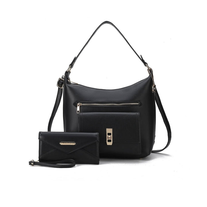 MKFCollection Clara Shoulder Bag and Set - Vegan Leather Designer Handbag Image 1