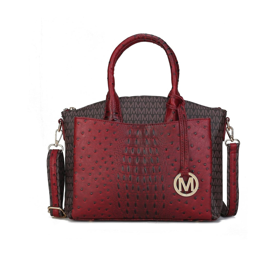 MKFCollection Collins Signature Shoulder Bag - Vegan Leather Designer Handbag Image 1