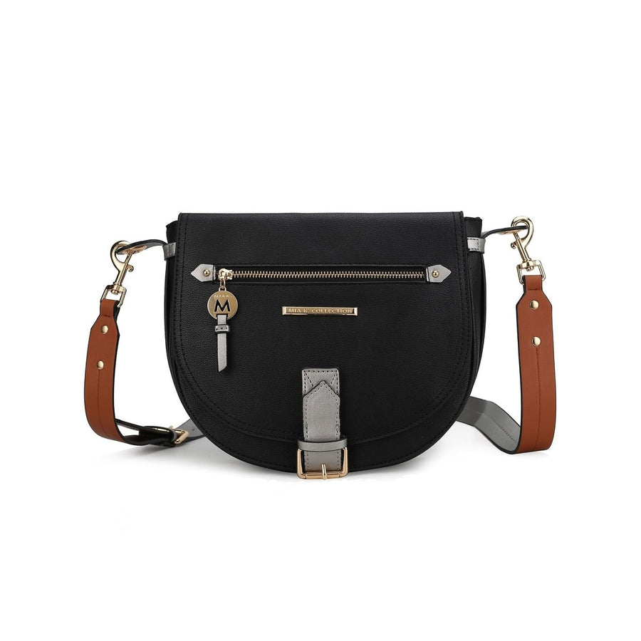 MKFCollection Drew Shoulder Bag - Vegan Leather Designer Handbag Image 1