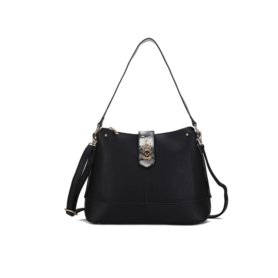 MKFCollection Ezra Shoulder Bag - Vegan Leather Designer Handbag Image 1