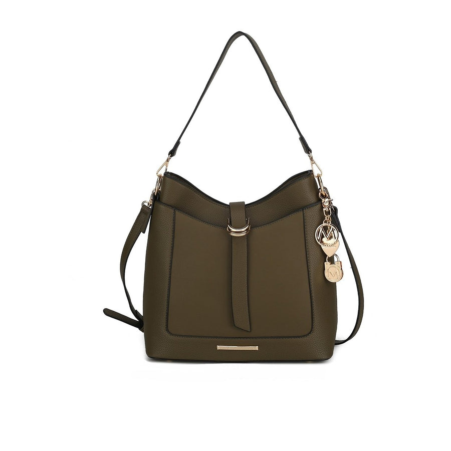 MKFCollection Geneva Shoulder Bag - Vegan Leather Designer Handbag Image 1