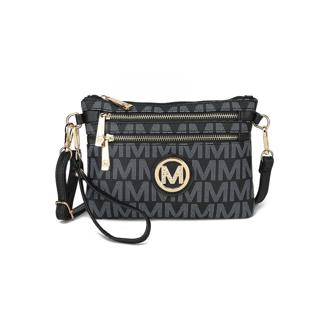 MKFCollection Geneve Signature Phone Crossbody Bag - Vegan Leather Designer Image 1