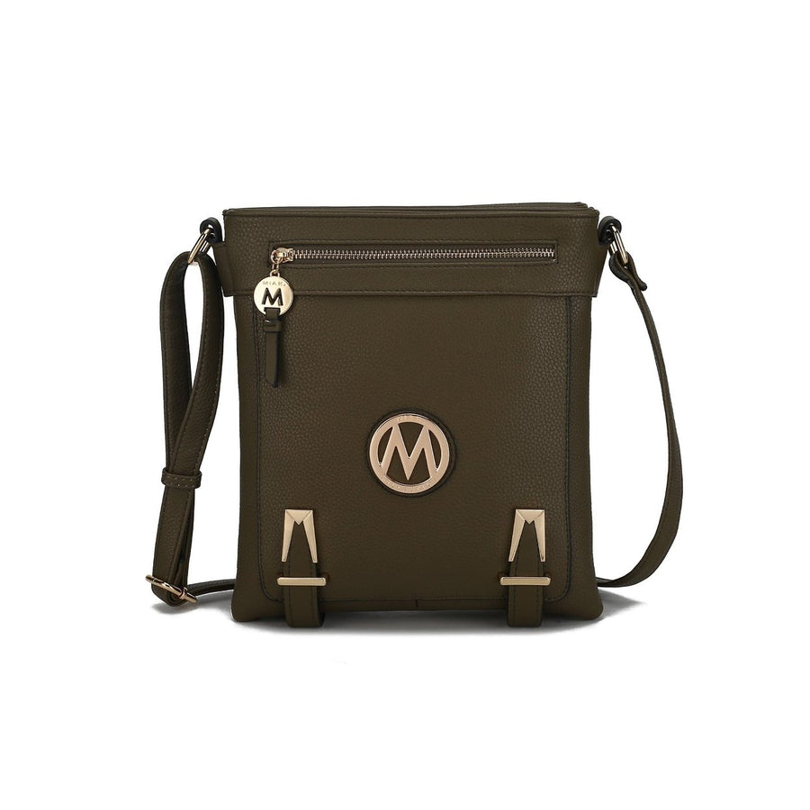 MKFCollection Greta Crossbody Bag - Vegan Leather Designer Handbag Image 1