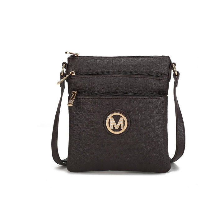 MKFCollection Lennit Signature Crossbody Bag - Vegan Leather Designer Handbag Image 1