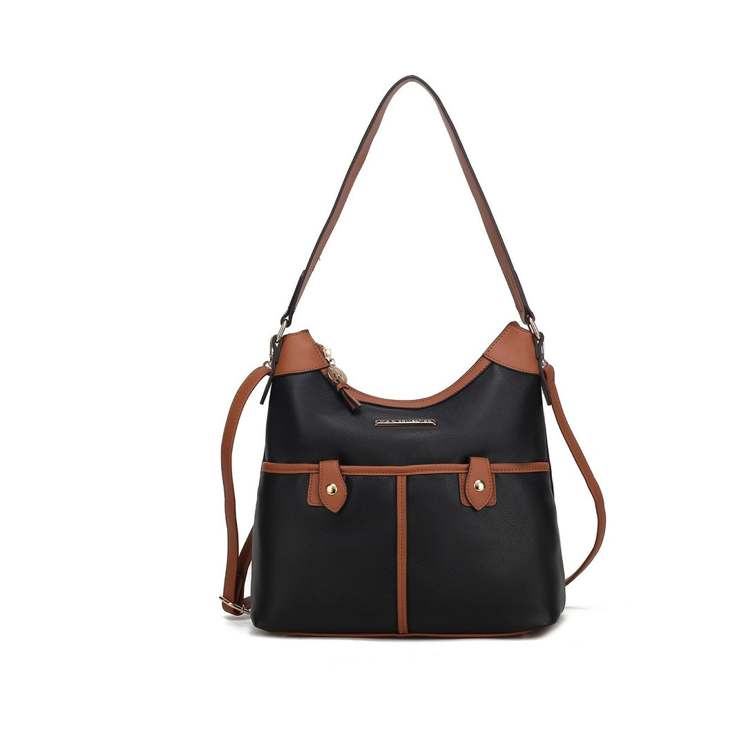 MKFCollection Harper Shoulder Bag - Vegan Leather Designer Handbag Image 1