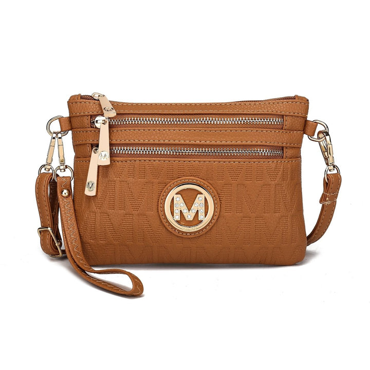 MKFCollection Roonie Signature Phone Crossbody Bag - Vegan Leather Designer Image 1