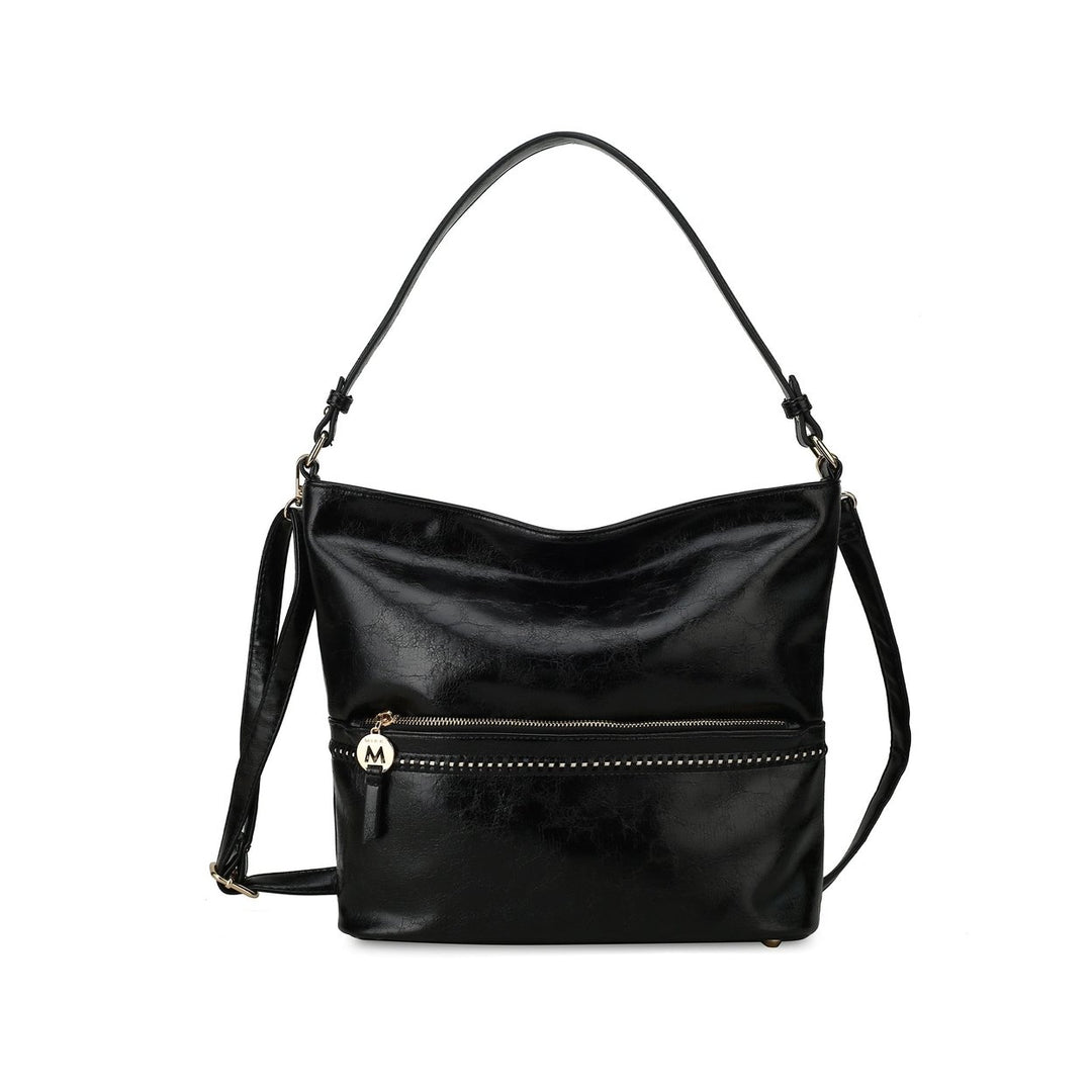 MKFCollection Sierra Shoulder Bag - Vegan Leather Designer Handbag Image 1