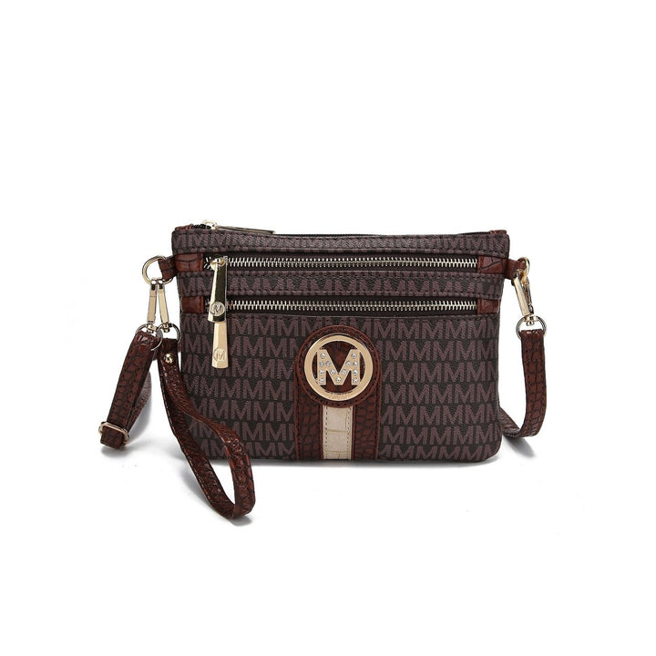 MKFCollection Tarren Signature Crossbody Bag - Vegan Leather Designer Handbag Image 1