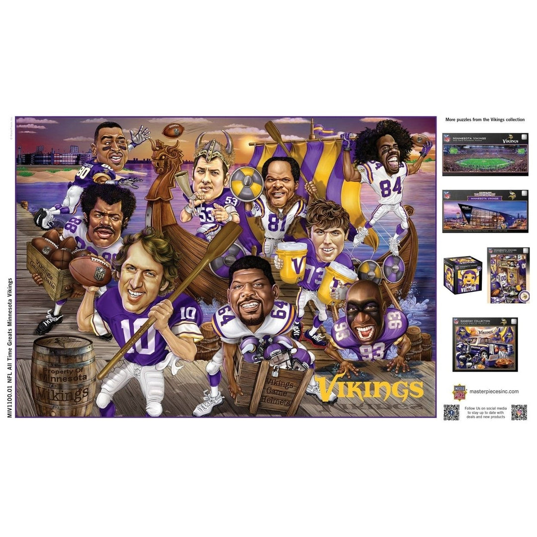 Minnesota Vikings 500 Piece Jigsaw Puzzle NFL Players MasterPieces Eco Friendly Image 4