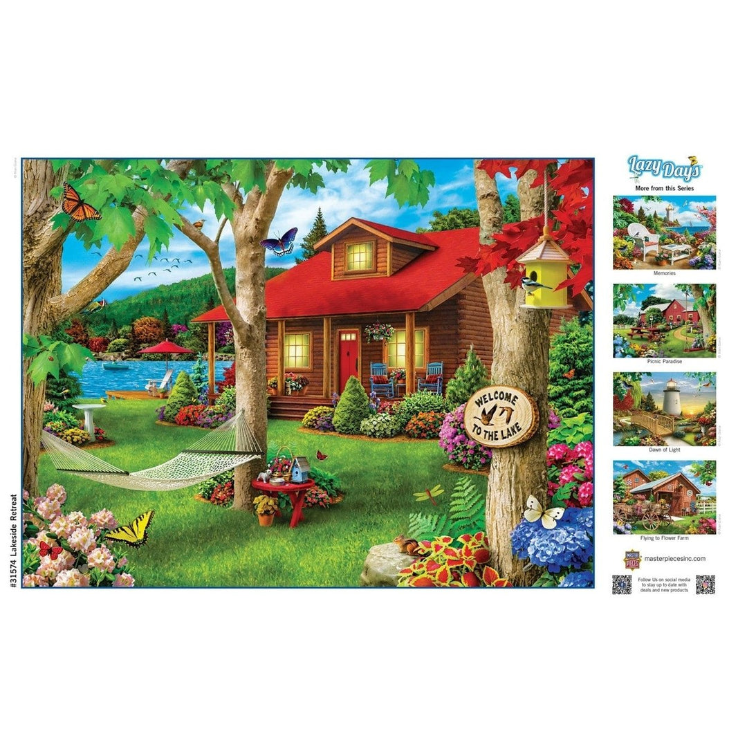 MasterPieces Lazy Days Lakeside Retreat 750 Piece Jigsaw Puzzle 18x24 inches Image 4