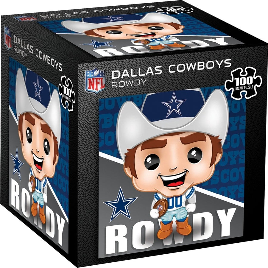 Rowdy Dallas Cowboys 100 Piece Jigsaw Puzzle 10x10 NFL Mascot Collectible Image 1